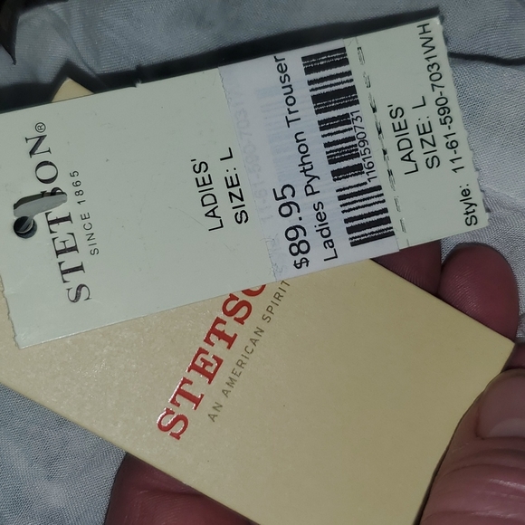 Stunning Stetson Snake Print High Waist Wide Leg Pant Size L; NWT - Picture 6 of 6